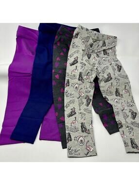 Spotted Zebra Toddler Girls Leggings (Set of 4 pants) Size 3T NWOT